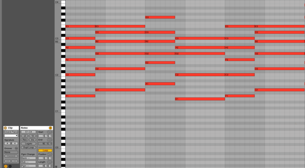 Ableton Live: Piano Roll